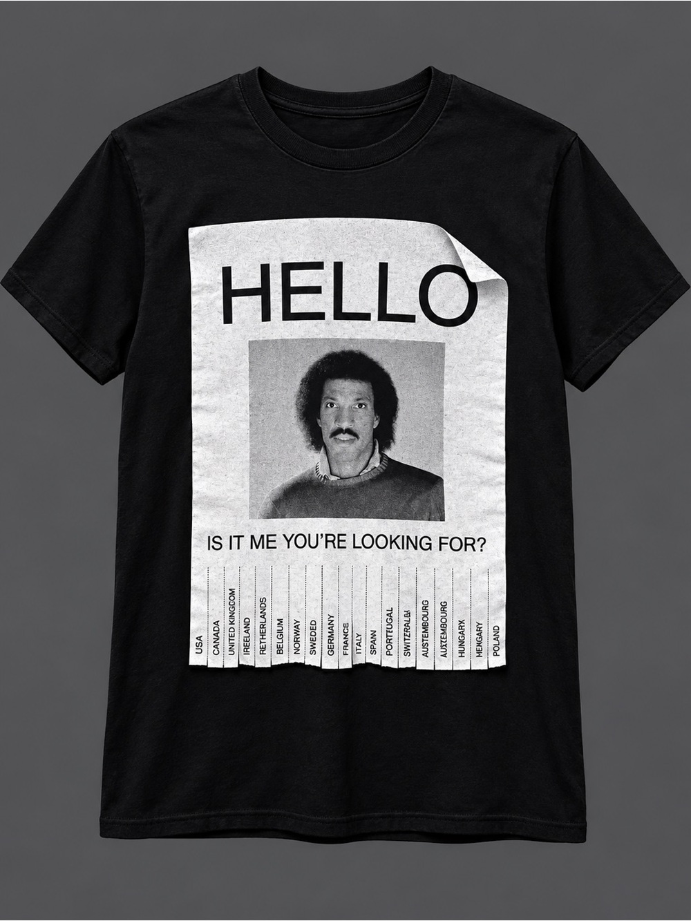 Black 'HELLO' Graphic Tee - Men's Casual Shirt